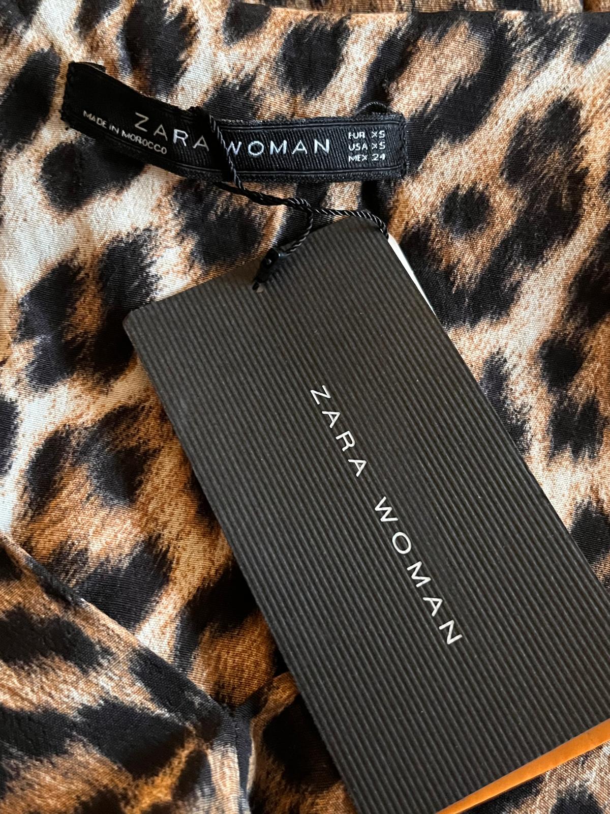 Zara Leopard Print Dress size XS NEW with Tags