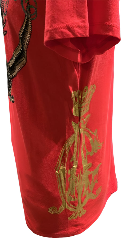 Christian Audigier Red T-Shirt - Embellishment