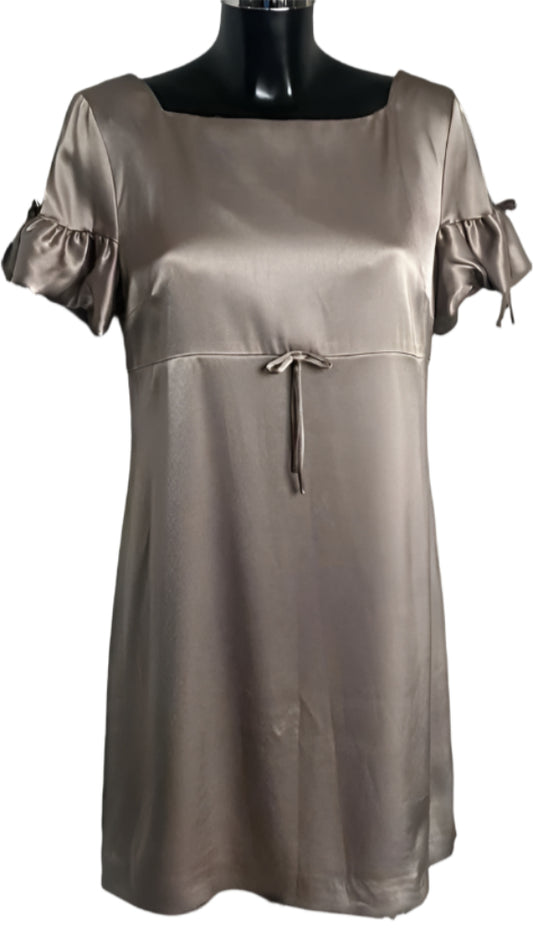 KAREN MILLEN Gold Satin Dress - UK14