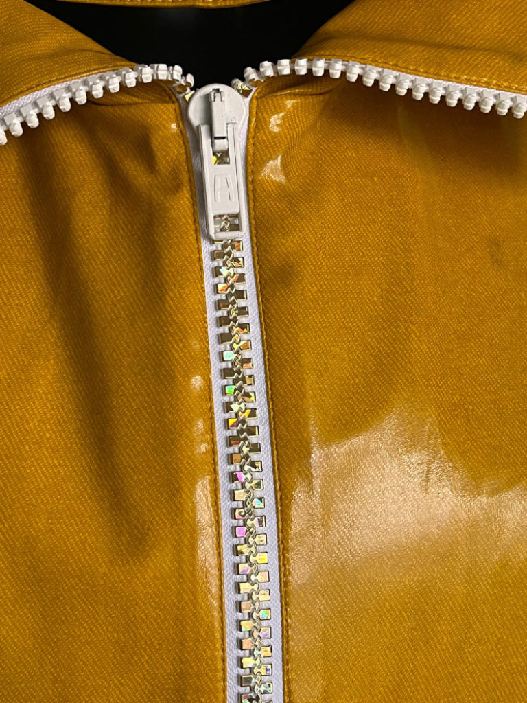 Nina Ricci Yellow PVC Jacket Sparkles Zip