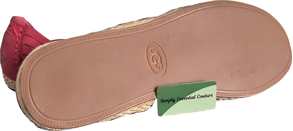 UGG Fuschia Pink Suede Espadrilles - UK5.5