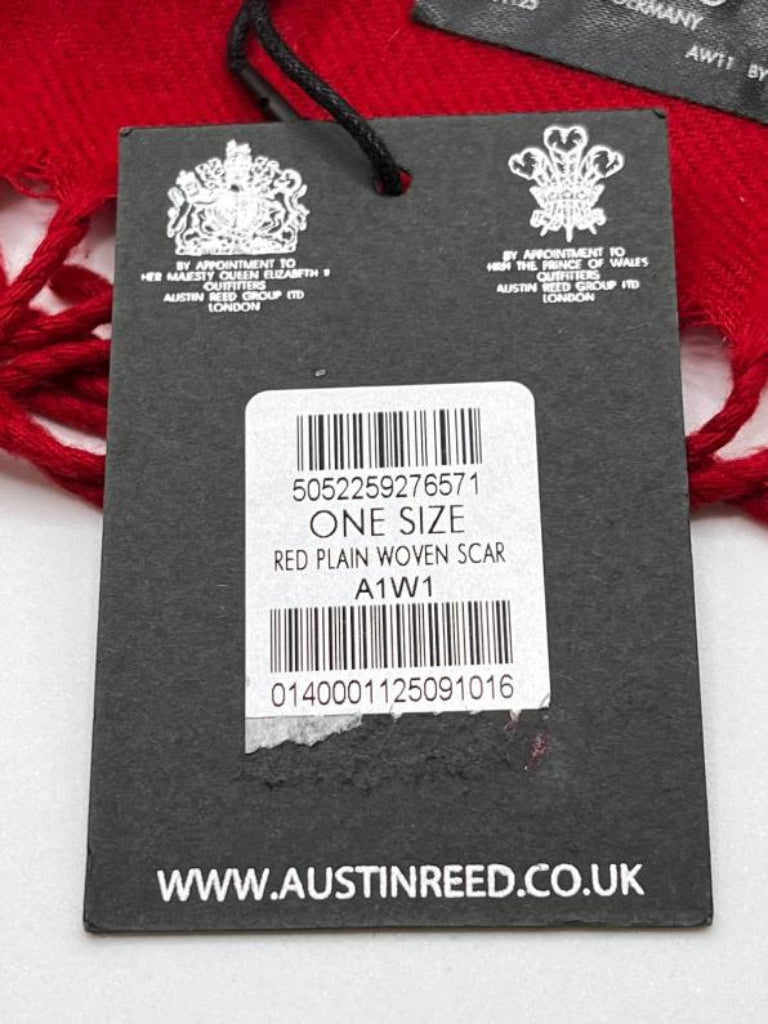 Austin Reed Unisex Red Woven Scarf