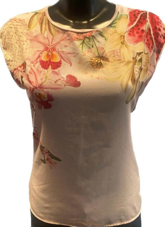 Ted Baker Pink Floral Pattern Top - UK8