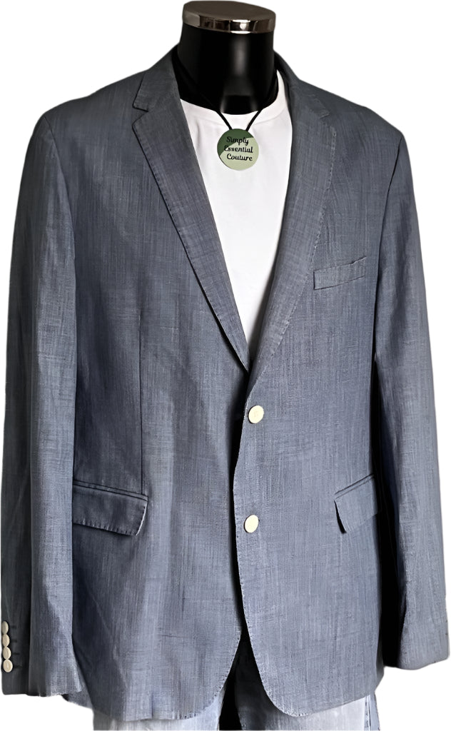 Hugo Boss Blue Cotton Summer Jacket