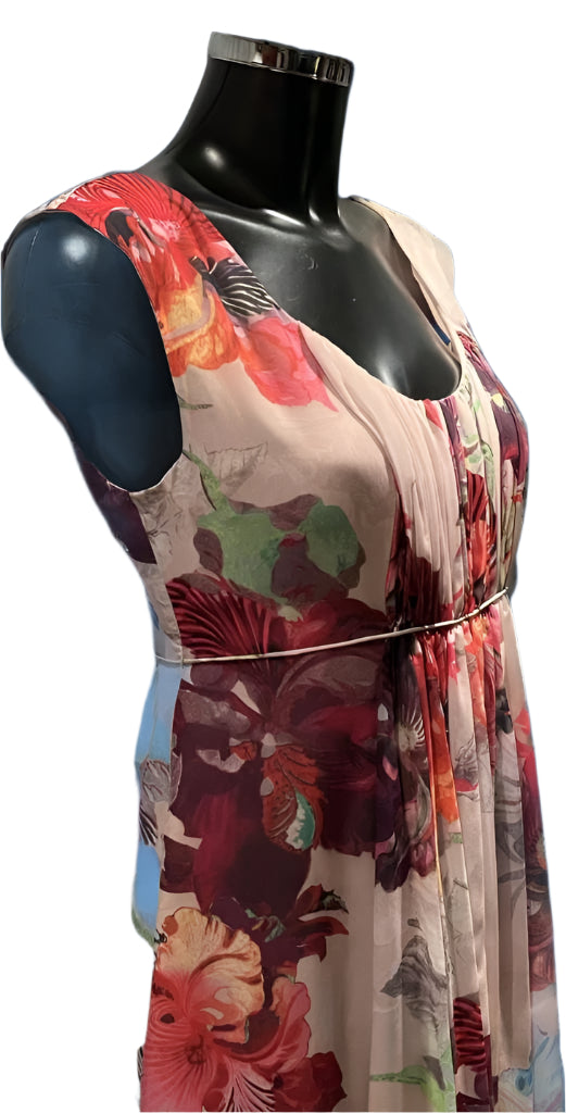TED BAKER Cream Floral Dress - UK 10