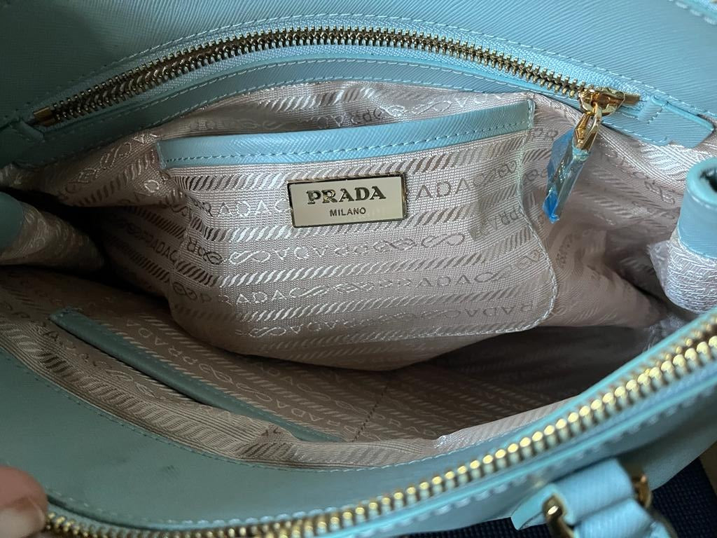 PRADA Leather Galleria Handbag Inside