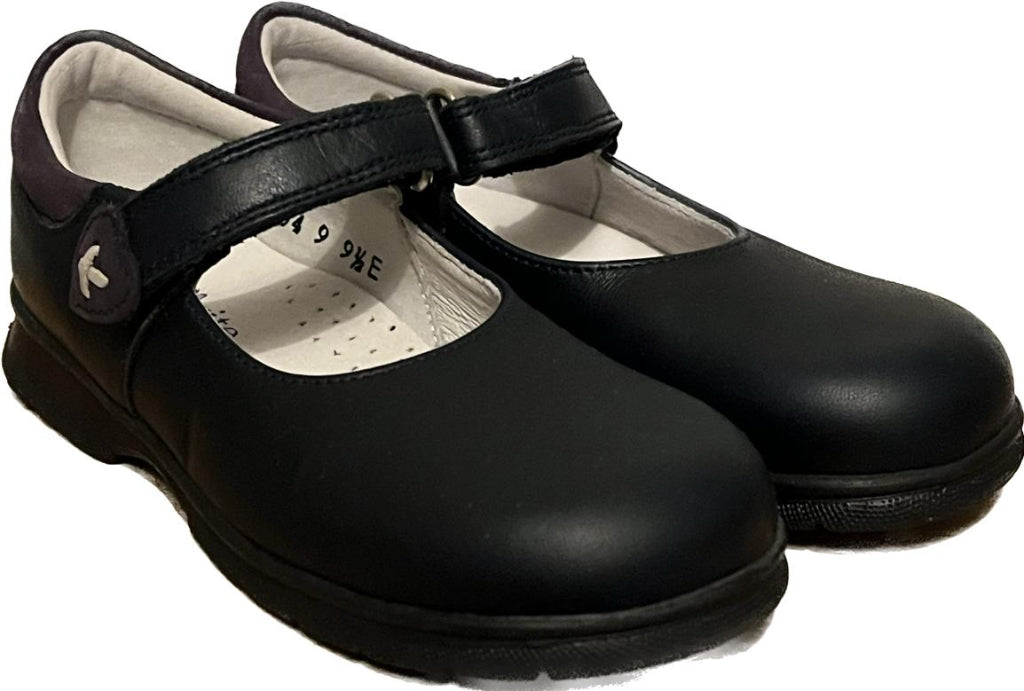 START-RITE Navy Leather Shoes - UK 9.5 E