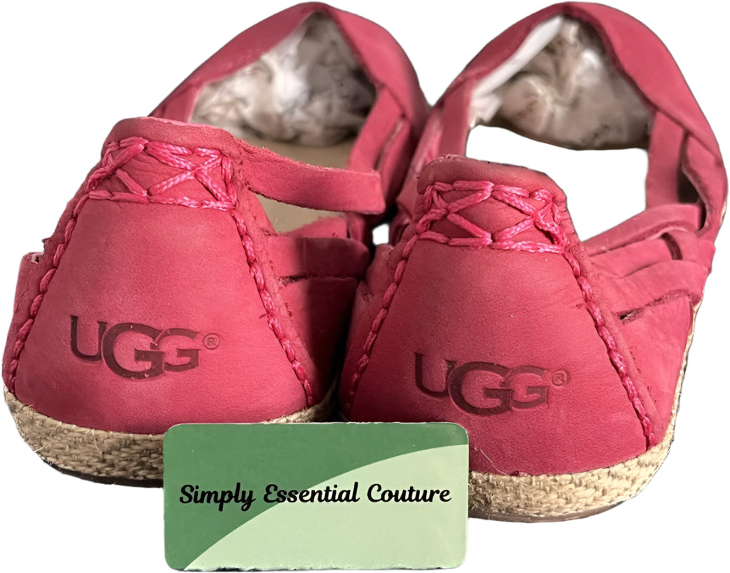UGG Fuschia Pink Suede Espadrilles - UK5.5