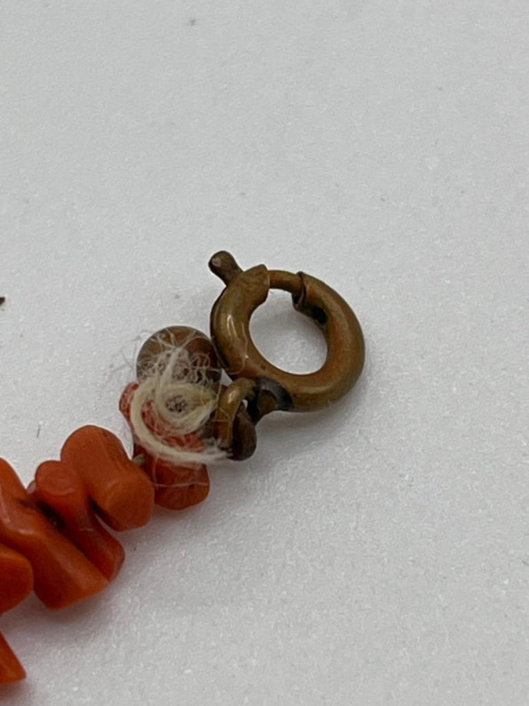 J.W. Benson Antique Coral Necklace & Earrings