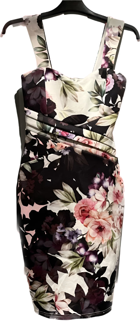 LIPSY Black Floral Dress - UK 6