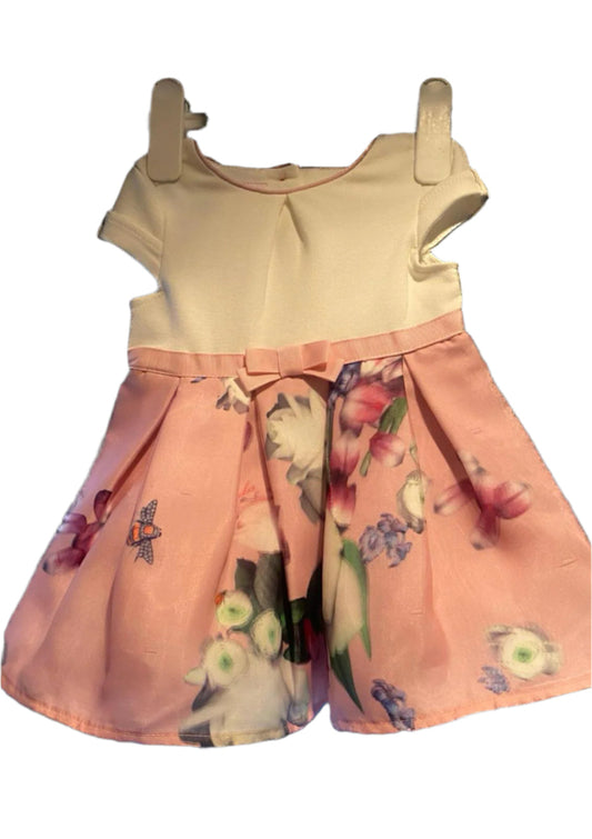 Ted Baker Pink Floral Dress - Age 3-6mths