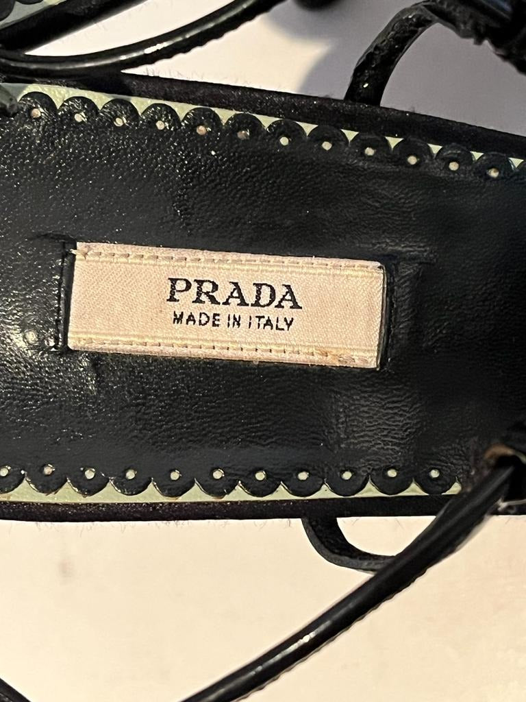 PRADA Vintage Black Satin Shoes - Label