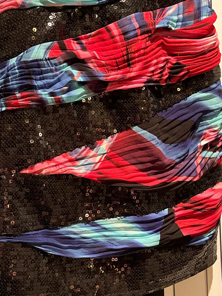 LIPSY Black Multicoloured Dress - UK8