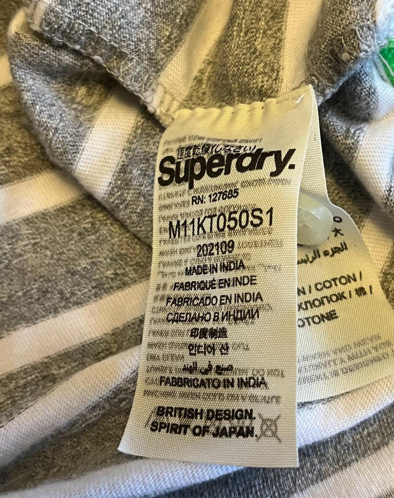 Superdry Breton Polo - Wash Label