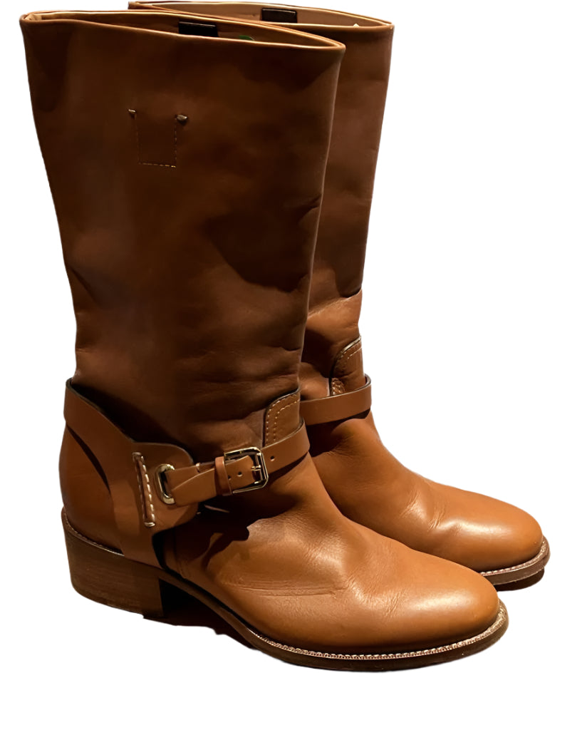 Ralph Lauren Brown Leather Boots - Size 4