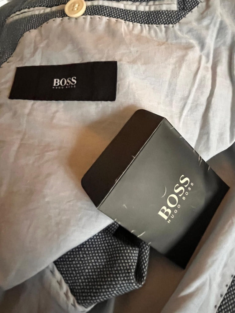 Hugo Boss Blue Cotton Summer Jacket - Spares