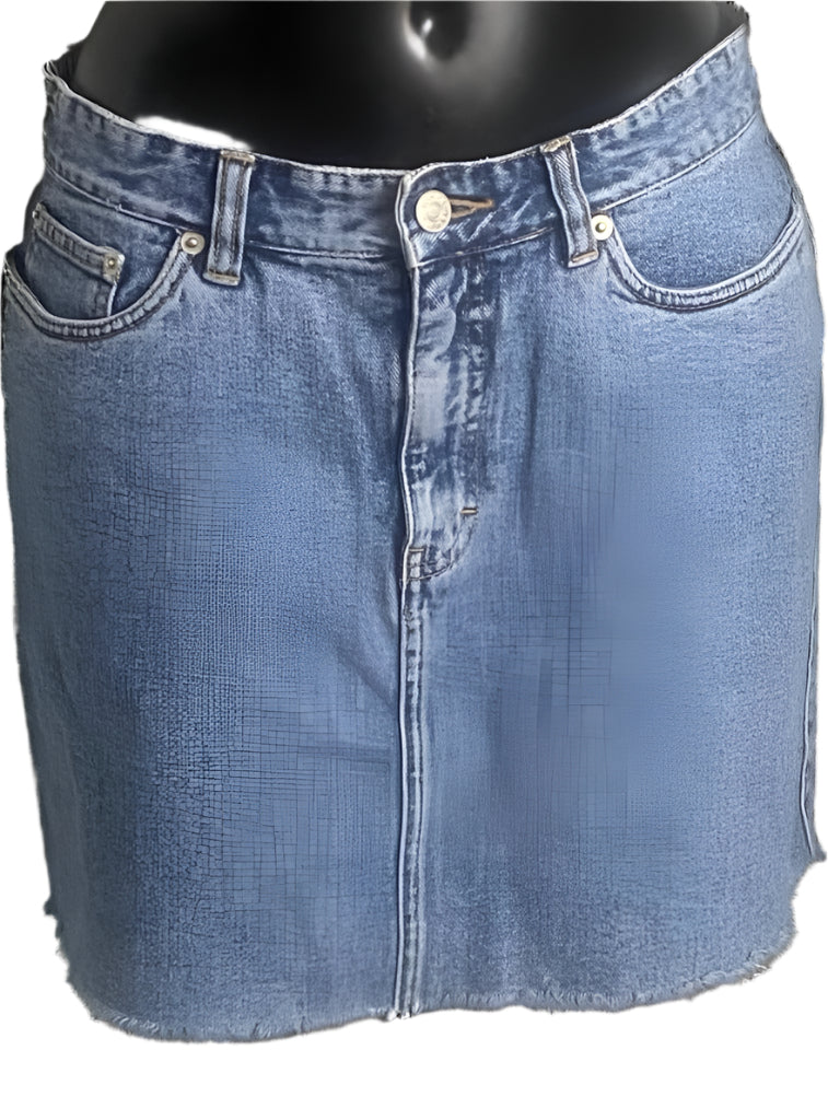 TOMMY HILFIGER Blue Denim Skirt - UK12