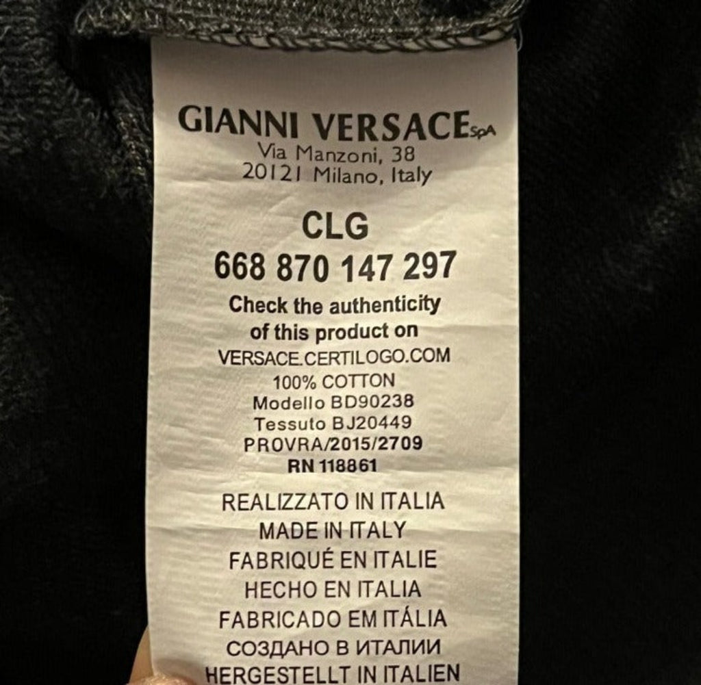 Versace Grey Sweatshirt - Size M - Label