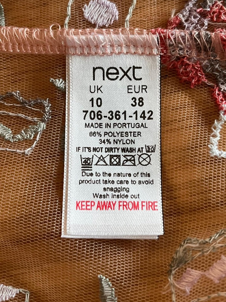 Next Pink Lace Top - Material Mix