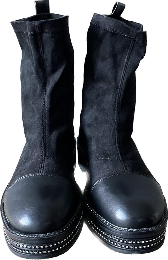 La Bouttine Black Suede Boots - Size UK4