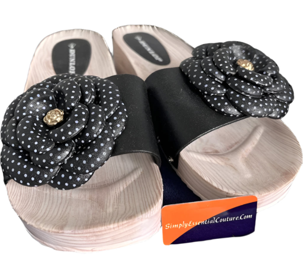 Dunlop Wood Effect Sliders & Flower Strap - UK5