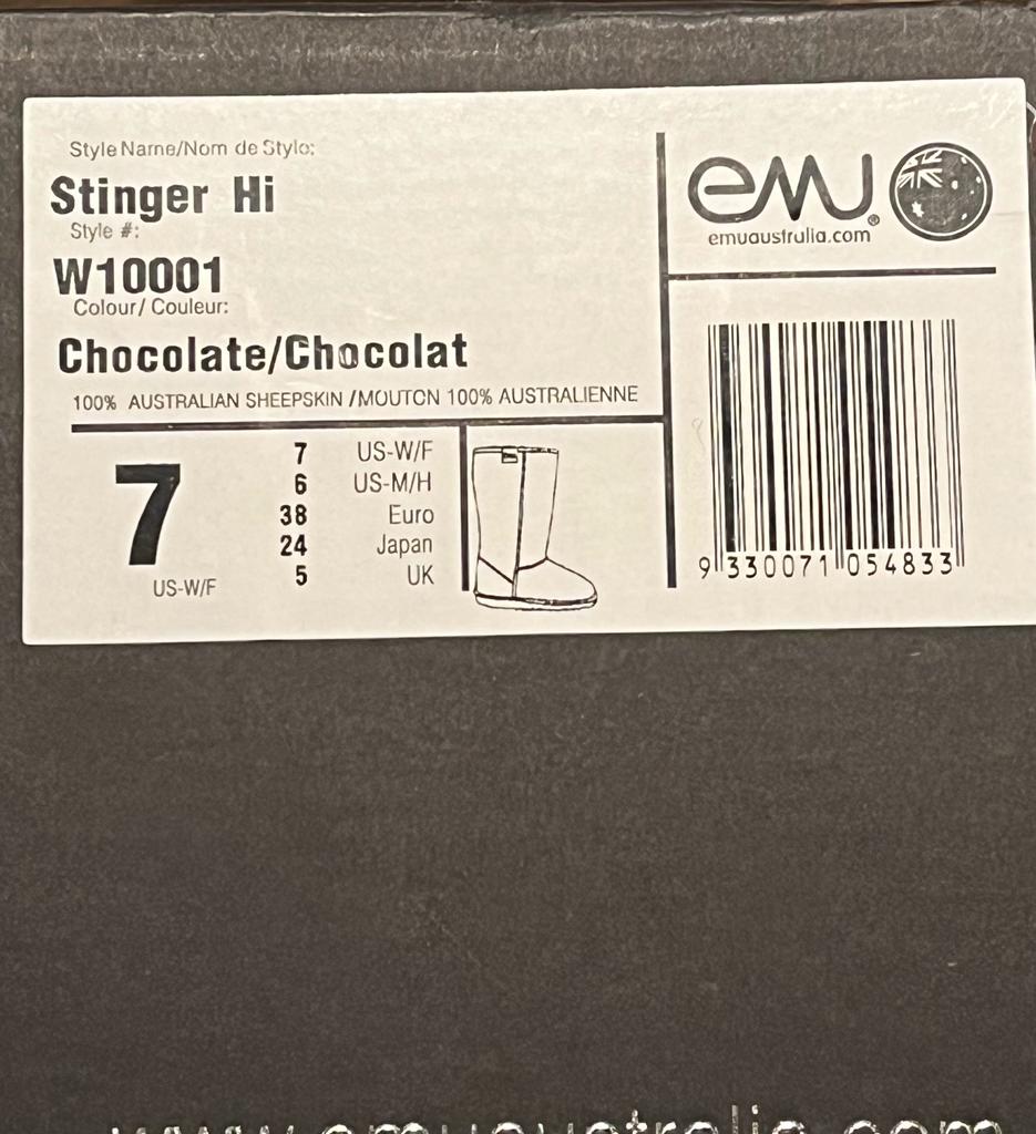 EMU Australia Brown 100% Sheepskin Boots - Size UK5