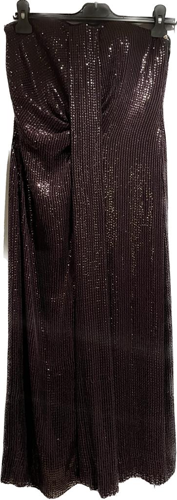 DIANE von FURSTENBERG Plum Sequin Dress - UK 8