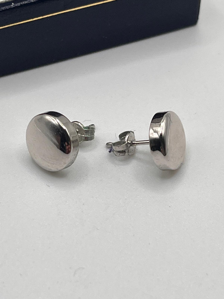 Goldsmiths 18K White Gold Button Studs