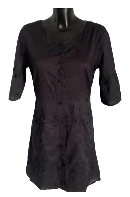 Jasper Conran Black Bodice Dress - UK 12