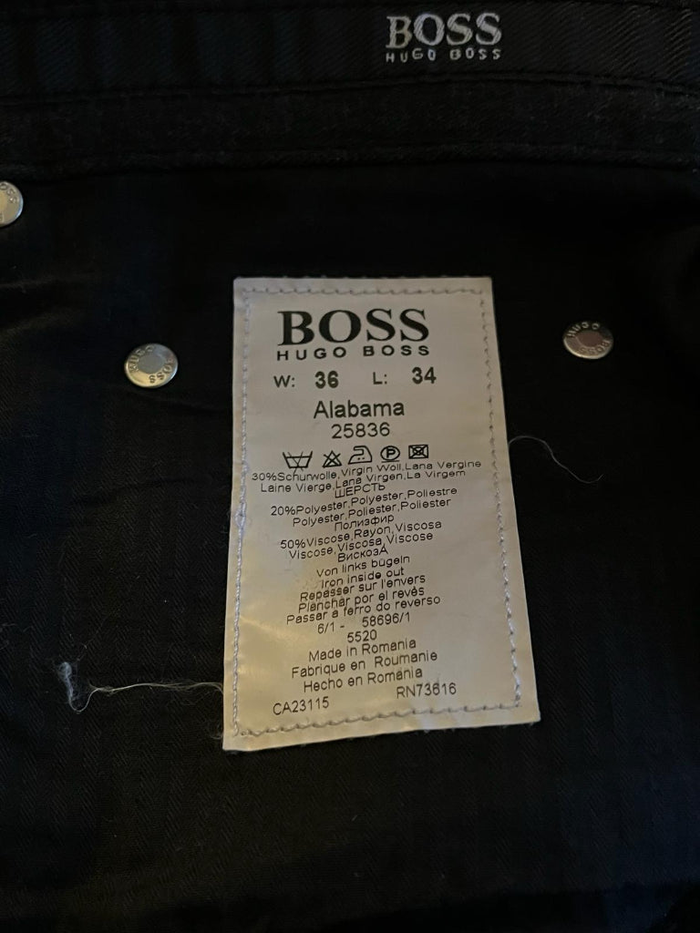 Hugo Boss Dark Grey Alabama Wash Label