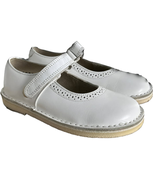 START-RITE Girls White Leather Shoes - UK8.5