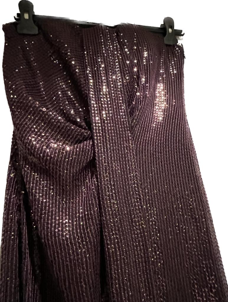 D von F Plum Sequin Dress - UK 8