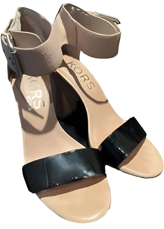 Michael Kors Black & Tan Leather Sandals -  UK6