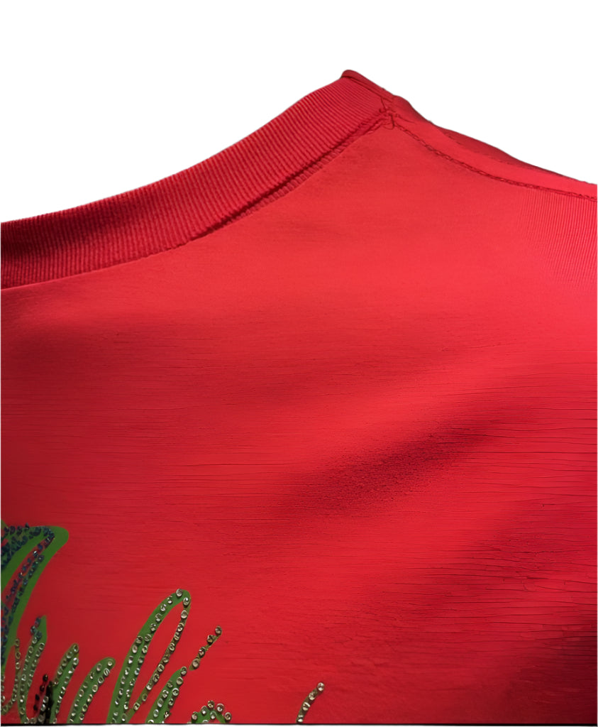 Christian Audigier Red T-Shirt - Overlock Neck