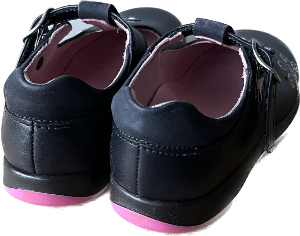 START-RITE Navy Leather Girls Shoes