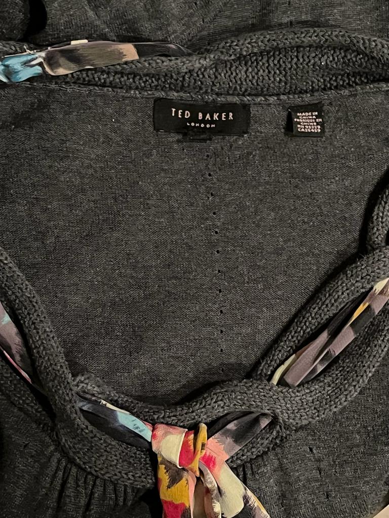 Ted Baker Grey Knitted Top - Size UK10