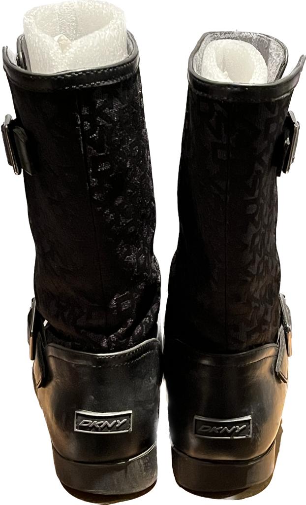 DKNY Black NORA Boots Size UK 5 US 7.5 - pre-loved