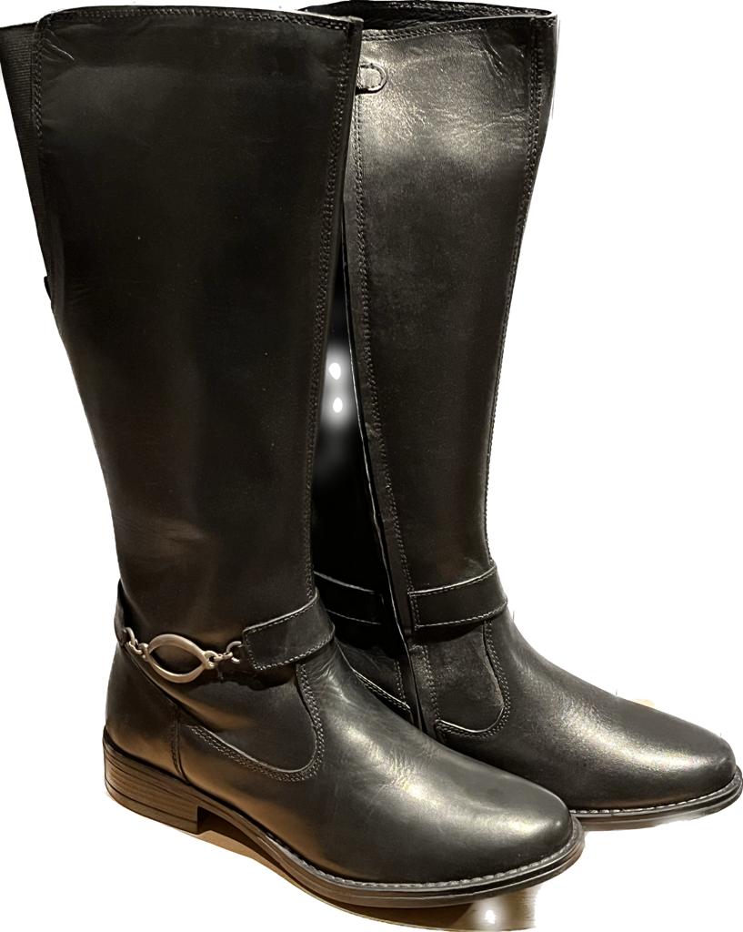 Primigi Black Leather Boots - UK 3.5