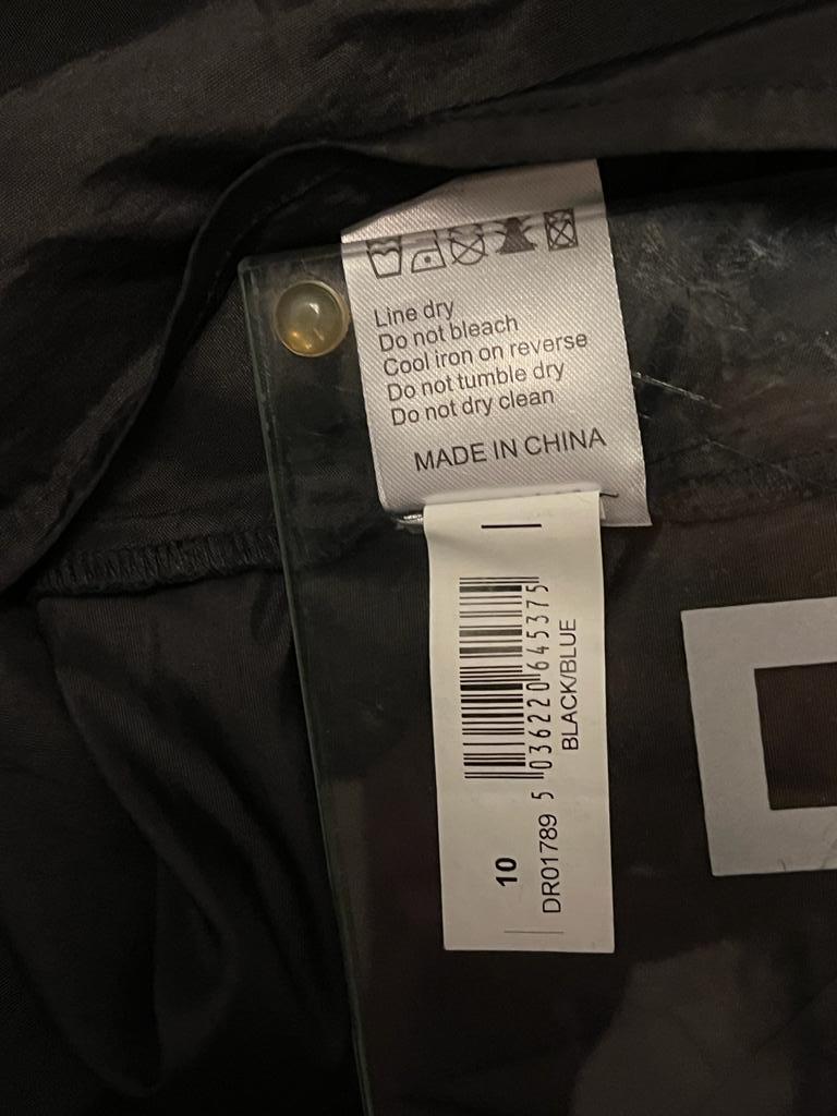 Lipsy Black/Blue Dress - Size UK10