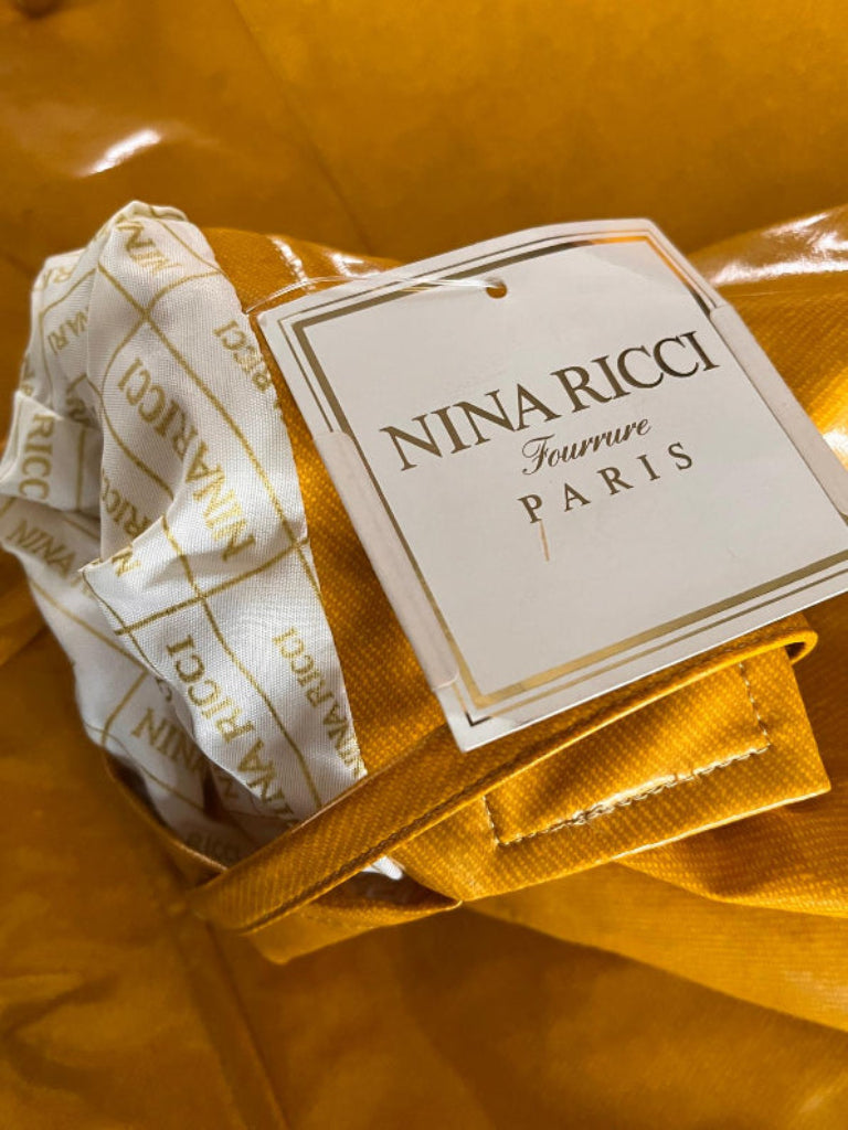 Nina Ricci Yellow PVC Jacket & Hat - Tags