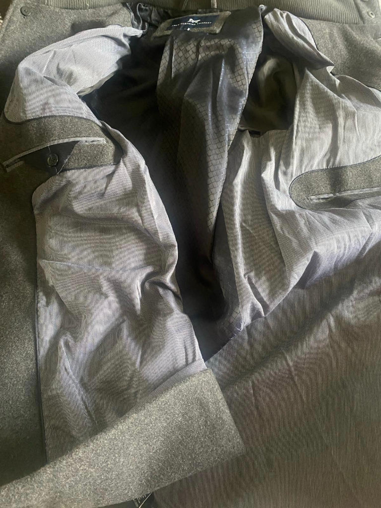 J CREW Grey Peacoat - Size L - Lining