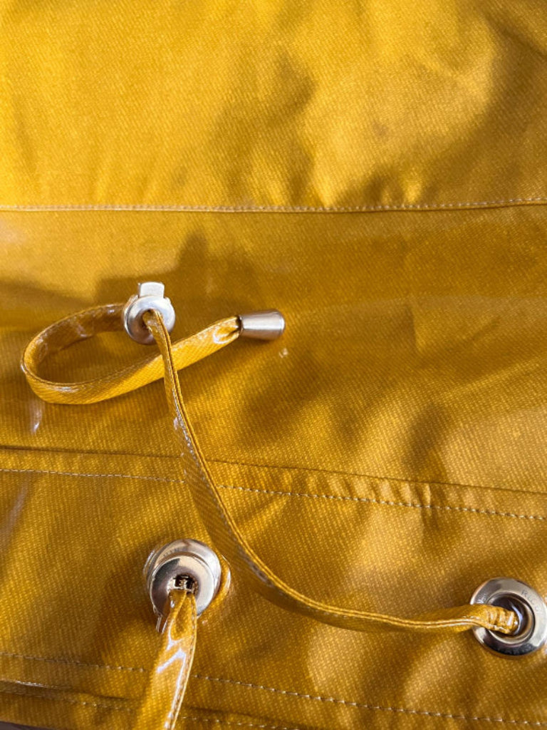 Nina Ricci Yellow PVC Jacket & Hat Details