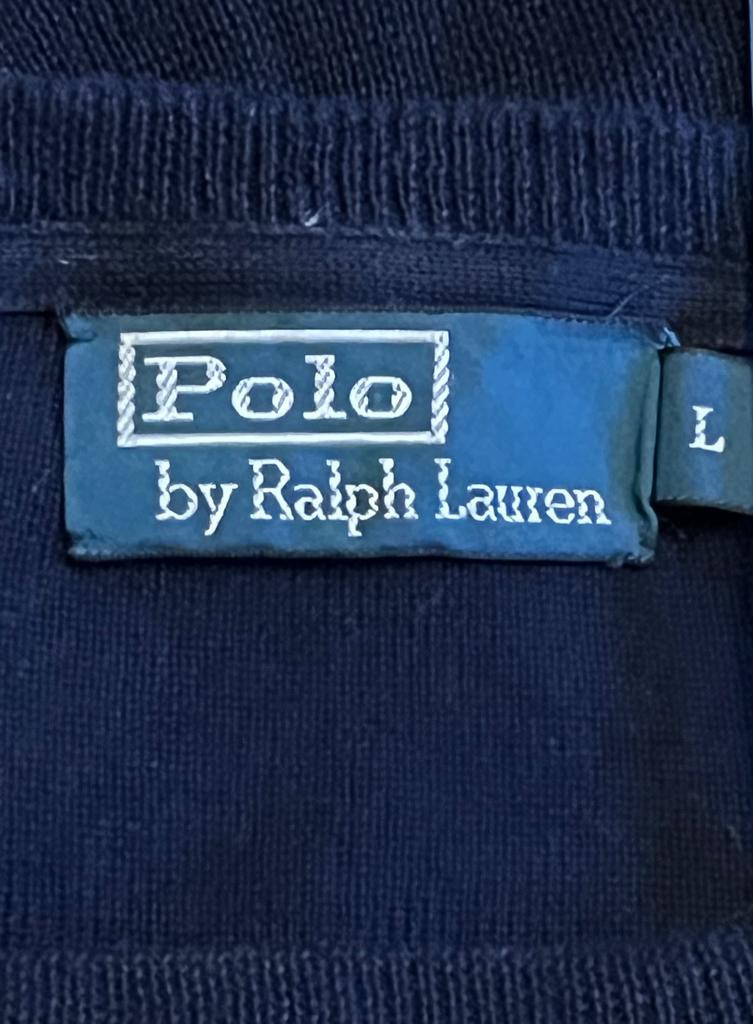 Polo Navy Blue Sweater - Logo