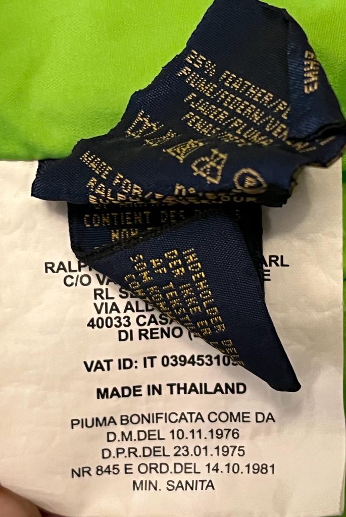 Ralph Lauren Puffer Green Jacket MIX