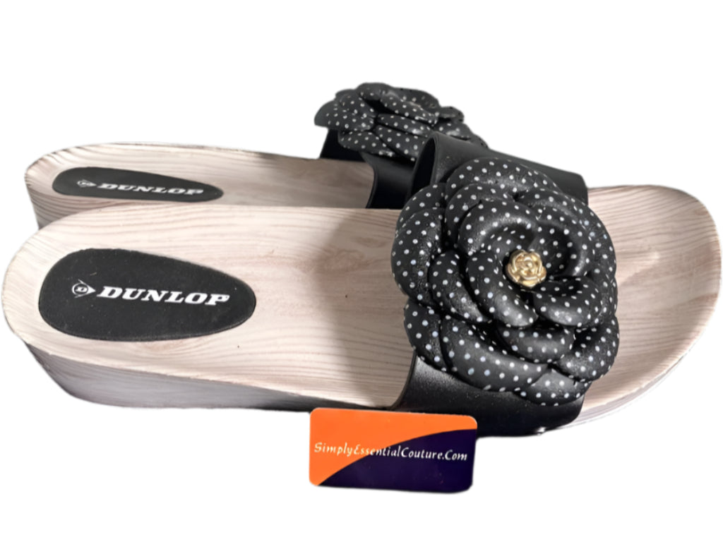 Dunlop Wood Effect Sliders & Flower Strap - UK5