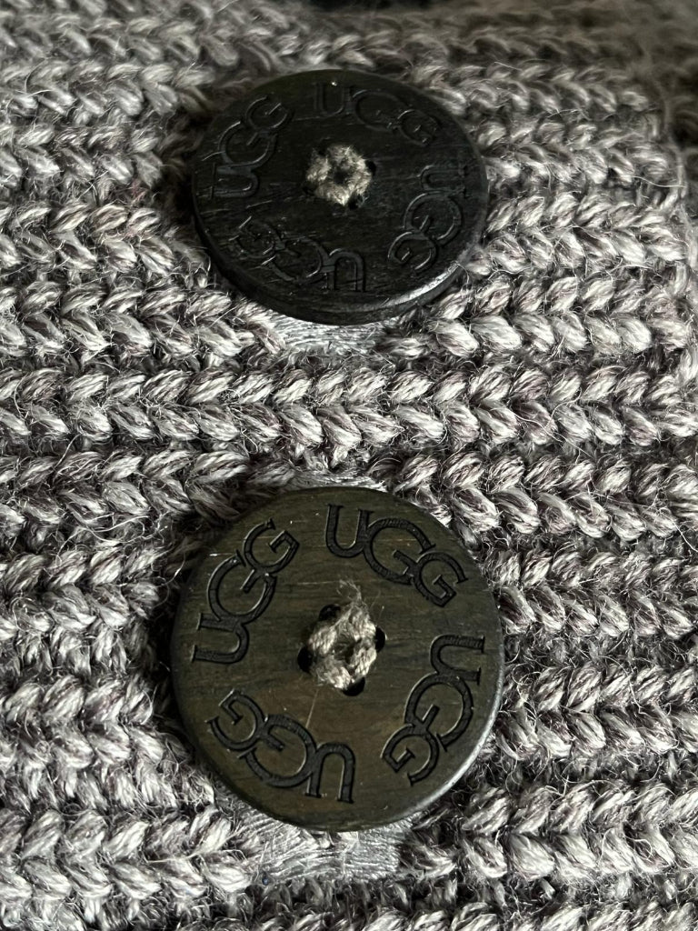 UGG Grey Knitted Woollen Boots Buttons