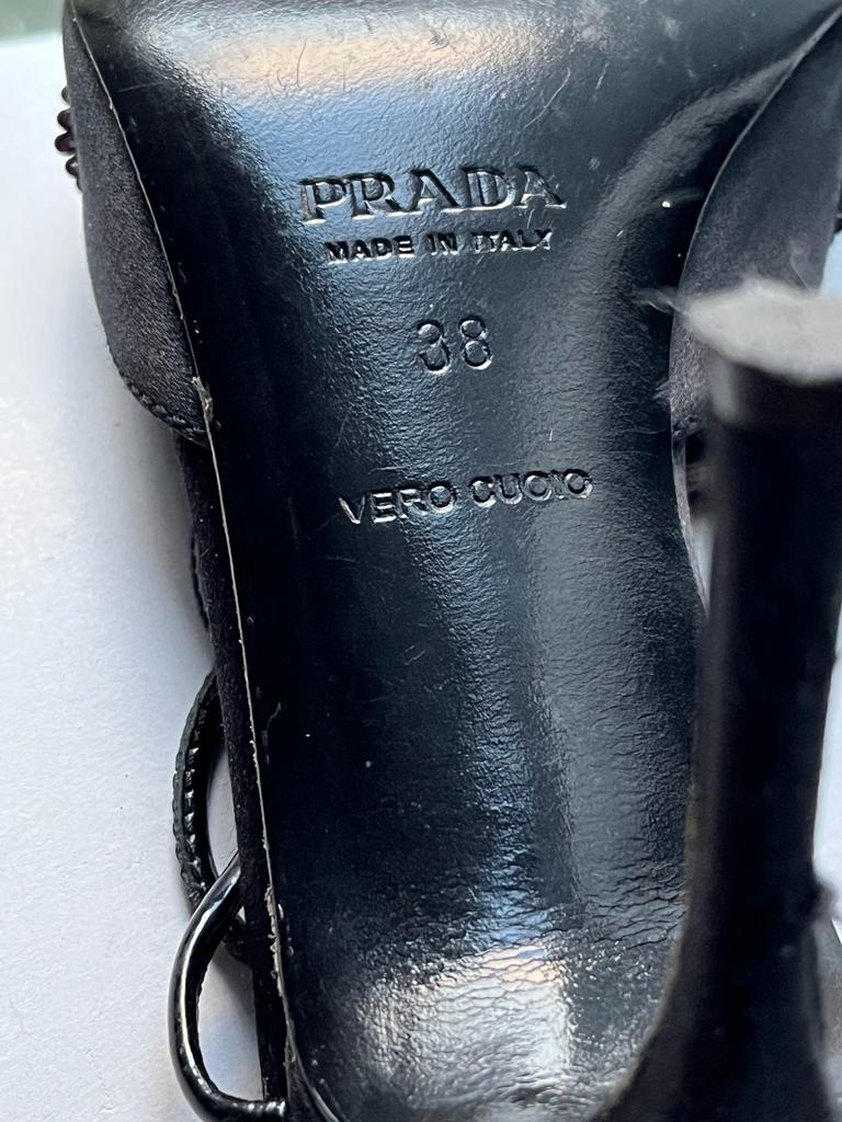 PRADA Vintage Black Satin Shoes - Stamp