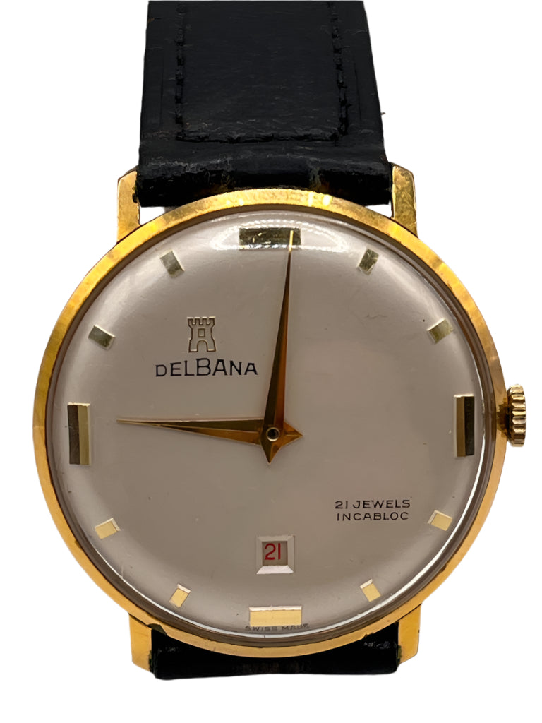 Delbana Vintage Gold Watch - 21 Jewels