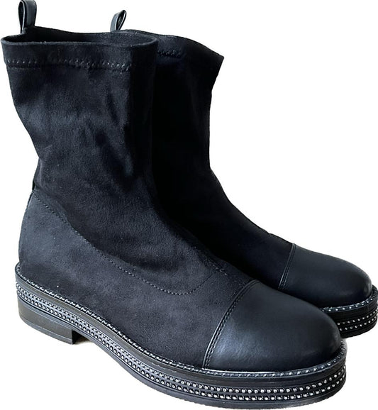 La Bouttine Black Suede Boots - Size UK4