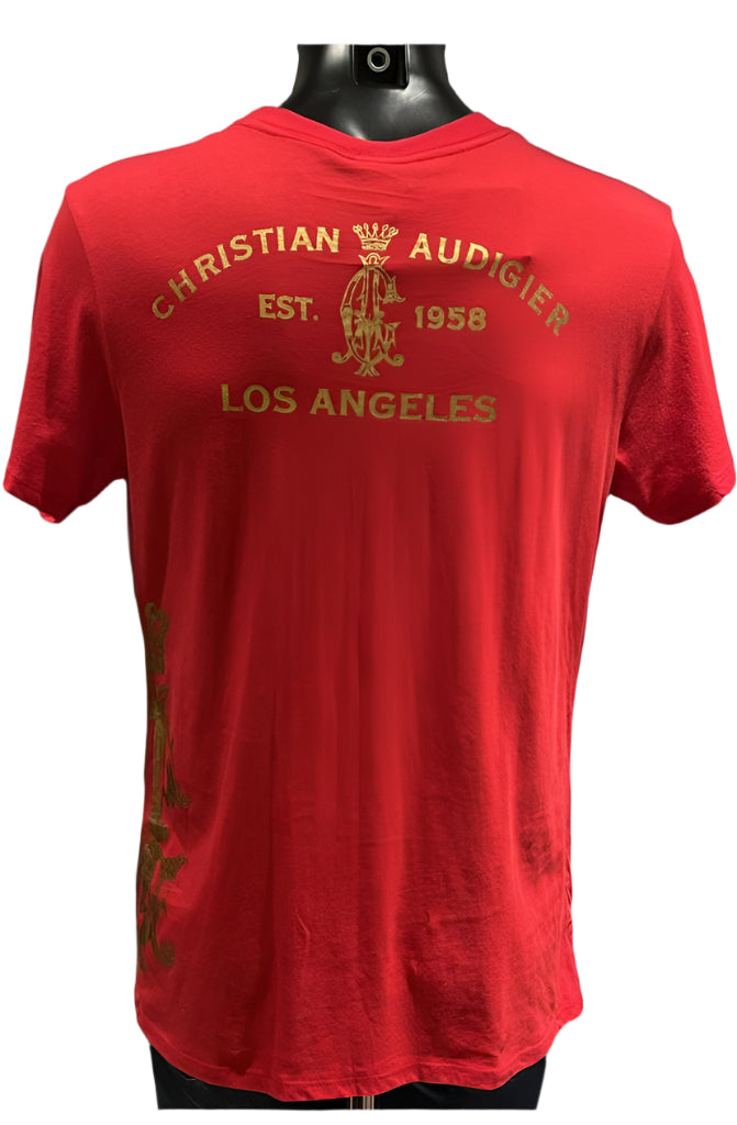 Christian Audigier Red T-Shirt - Back Detail